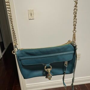 Turquoise Rebecca minkoff Mac bag